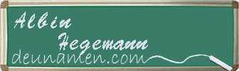 Albin Hegemann Visitenkarte